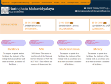 Tablet Screenshot of haringhatamahavidyalaya.org